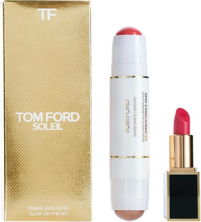 Image du produit Tom Ford Glow On The Go Set - Illuminating Highlighter Blush Stick 2-In-1 10g & Sheer Cream Lipstick (Highlighter, 10 g)
