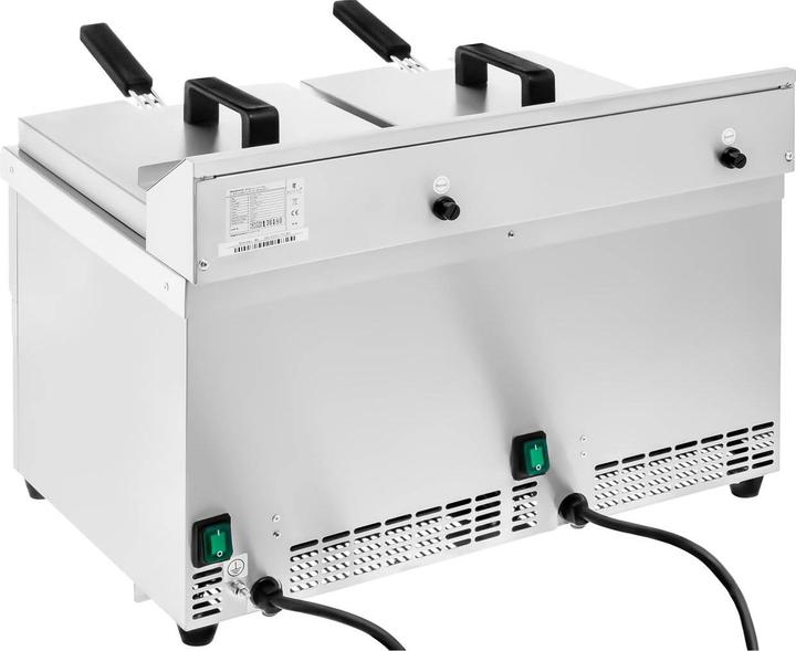 Actual product image Royal Catering Induction Deep Fat Fryer - 2 x 10 litres - 60 to 190°C