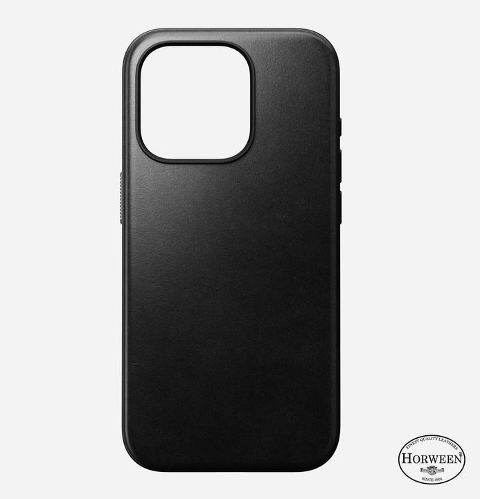 Actual product image Nomad Back Cover Modern Leather Horween iPhone 15 Pro Black (Apple iPhone 15 Pro)