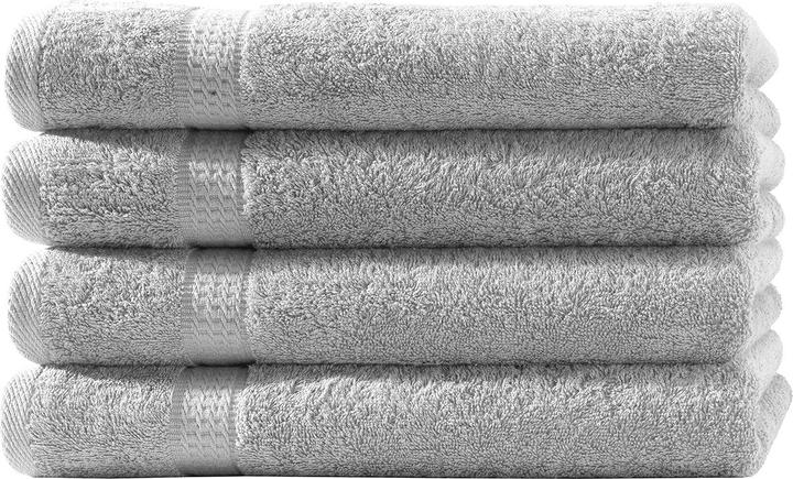 Casativo Set di 4 asciugamani argento (50 x 100 cm)
