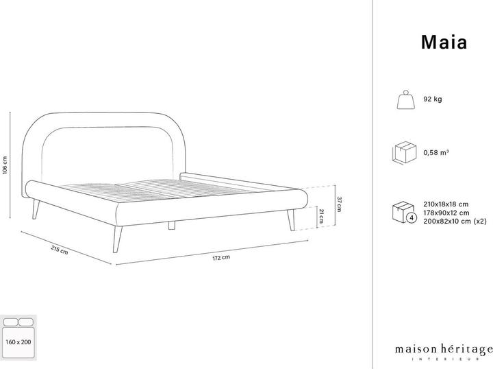 Actual product image Maison Heritage Maia (160 x 200 cm)