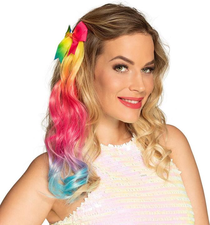 Actual product image Boland Regenbogen Haar-Extensions - für Fasching Karneval