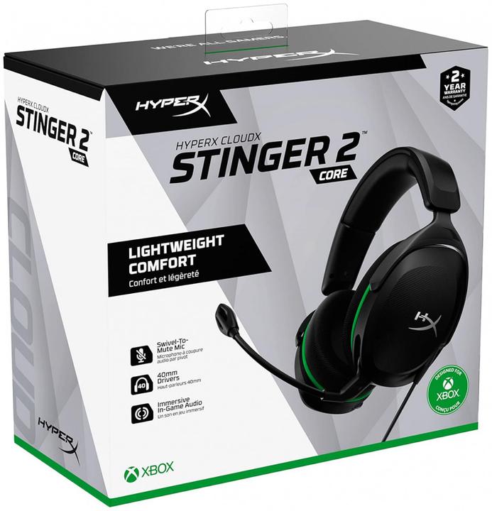 Actual product image HyperX Cloud Stinger 2 Core Gaming Headsets Xbox Black (Cable)