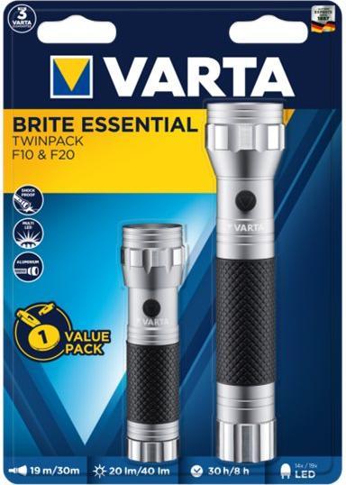 Actual product image Varta LED Flashlight Brite Essential Twinpack (17.60 cm)