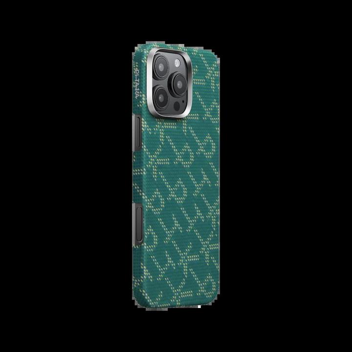 Produktbild Pitaka Tactile Woven Case Refining für iPhone 16 Pro, Grün, KI1602RTR (Apple iPhone 16 Pro)