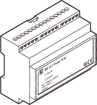 Actual product image LK IHC Control strømforsyning IHC strømforsyning 75 W, 24 Vd.c. stabiliseret switch mod