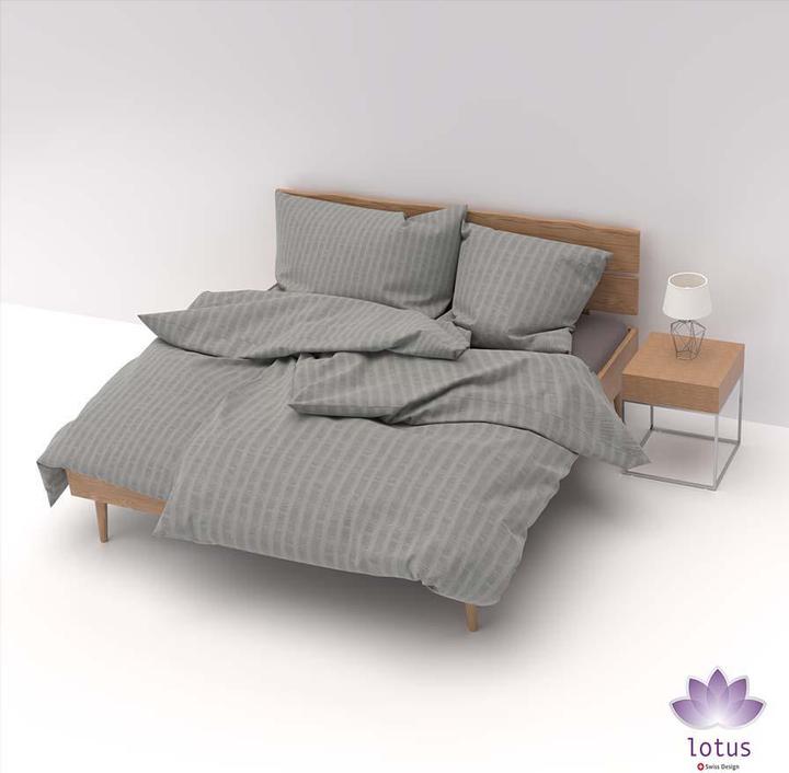 Actual product image Lotus Bettwaren Bed Linen Satin Seersucker uni (Duvet cover, 200 x 210 cm)