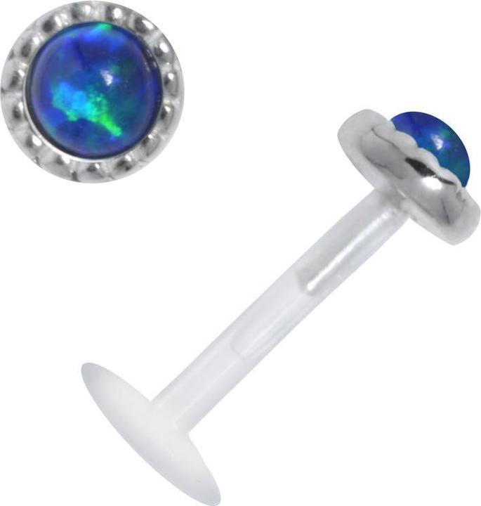 Produktbild Bijouteria Piercing für Lippe/Tragus (Silber 925, Bioplast, Schmuckstein)
