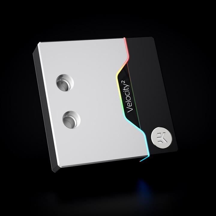 Actual product image EKWB EK-Quantum Velocity² D-RGB CPU Water Cooler - Intel 1200, Nickel + Satin Titanium