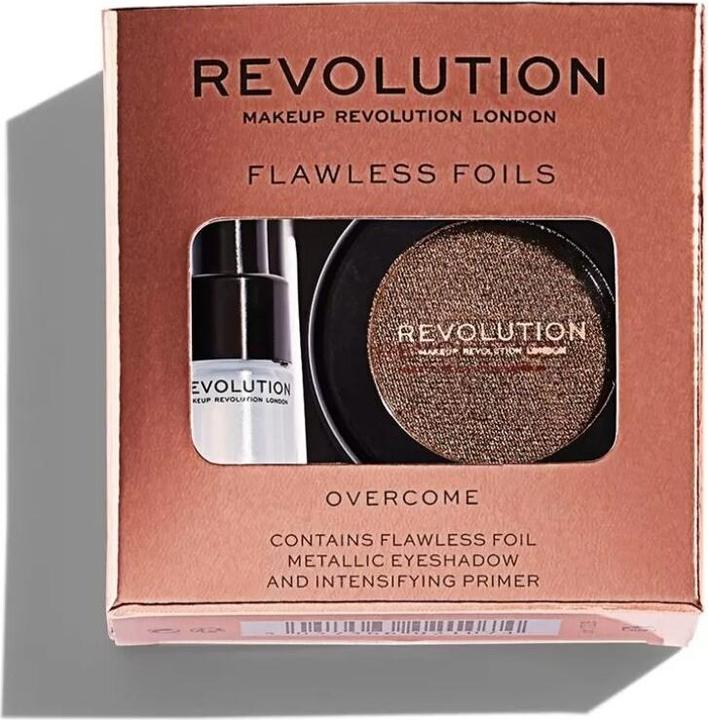 Actual product image Makeup Revolution Flawless Foils Overcome eye shadow + base
