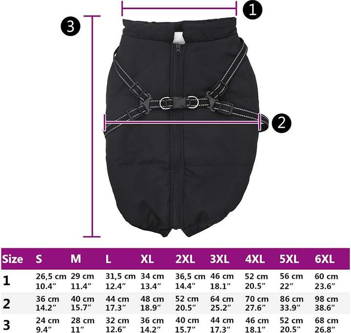 Image du produit VidaXL Manteau pour chien avec harnais Imperméable Réfléchissant (44, Manteau pour chien)