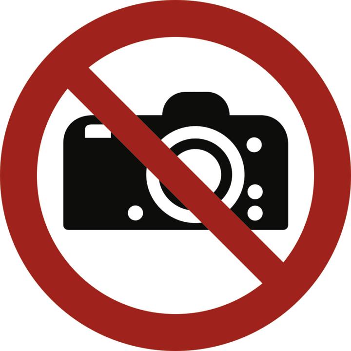 Produktbild Moravia Verbotszeichen Fotografieren verboten Aluminium, Ø 315 mm