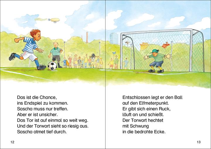 Immagine prodotto Leselöwen - Das Original - 7-Minuten-Geschichten zum Lesenlernen - Fussball, Tore, Meis (Tedesco, I primi lettori Loewe, 2022)