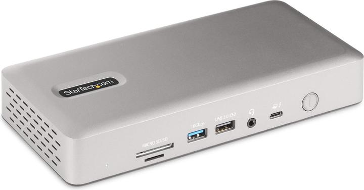 Produktbild StarTech com 132UE-TB4USB4DOCK, Kabelgebunden, Thunderbolt 4, 98 W, 3,5 mm, 10,100,1000,2500 Mbit/s (Thunderbolt, 7 Ports)