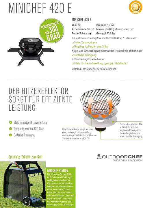 Immagine prodotto Outdoorchef Minichef 420 E (2 kW)