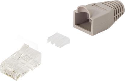 Image du produit LogiLink Connecteurs modulaires RJ45 Cat.6A UTP, avec embout et guide d'enfilage, 100 pièces de chaque (Câble réseau Connecteur)