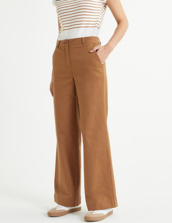 Actual product image Anne Weyburn Wide Chino Trousers (40)