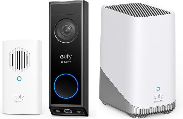 eufy Video Doorbell E340 with Chime + Homebase 3 S380 - Bundelvoordeel