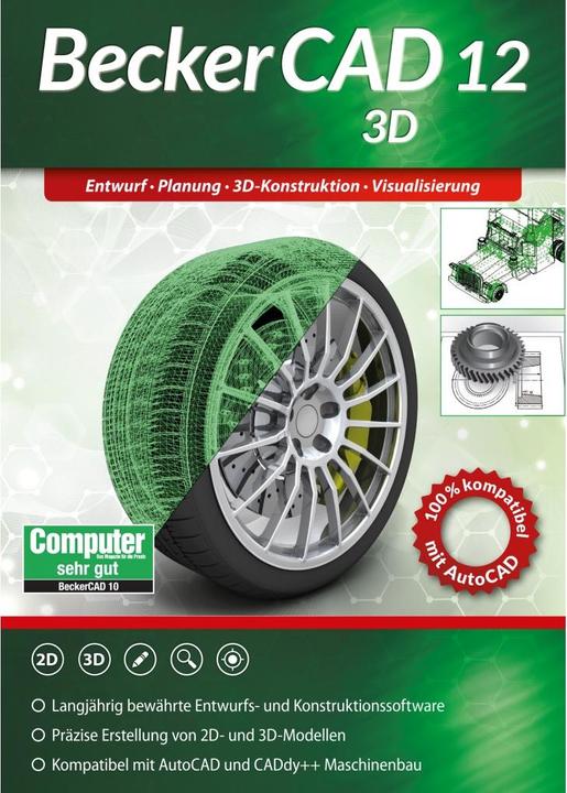 Immagine prodotto BeckerCAD 12 3D (1 Utente, 1 Dispositivi/Utenti, Senza limiti)