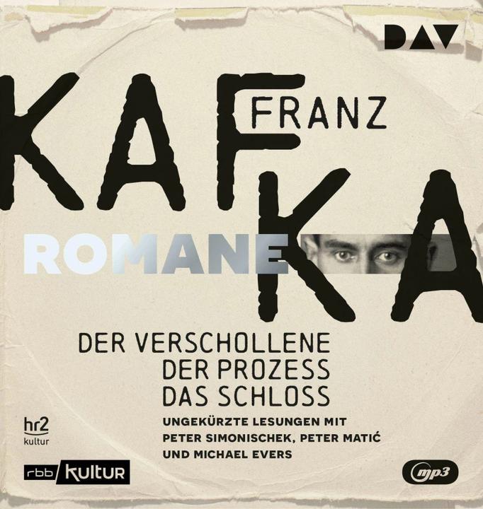 Produktbild Die Romane – Der Verschollene, Der Prozess, Das Schloss (Peter Simonischek, Franz Kafka, Michael Evers, Peter Matic, Deutsch)