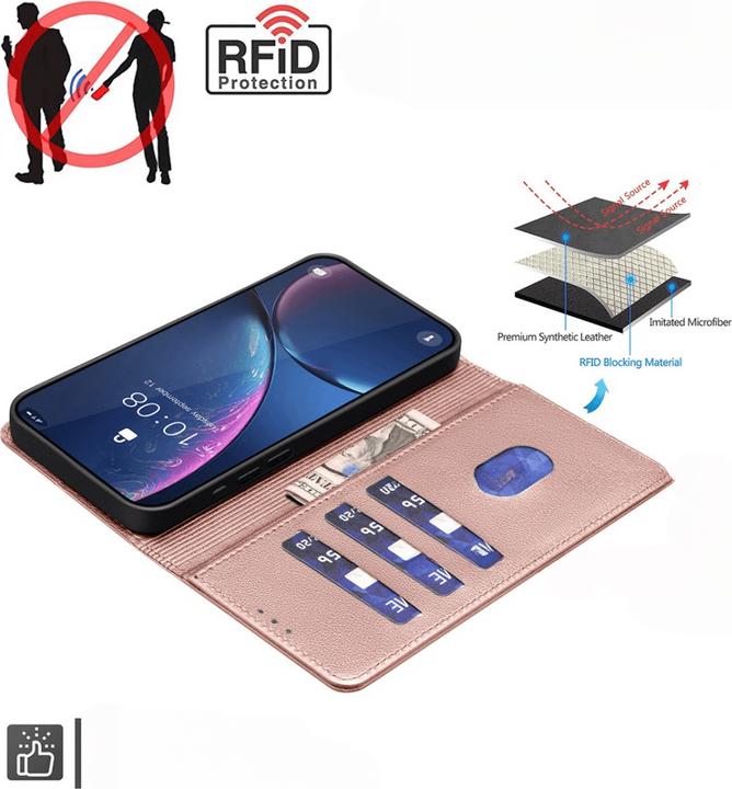Actual product image Binfen Color Galaxy A56 - BINFEN Leder Etui Hülle mit RFID Blocker (Samsung Galaxy A56)