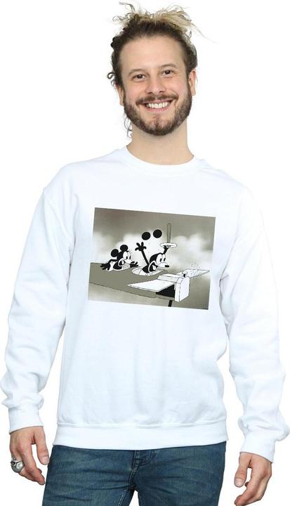 Actual product image Disney Mens Mickey Mouse Crazy Pilot Sweatshirt (S)