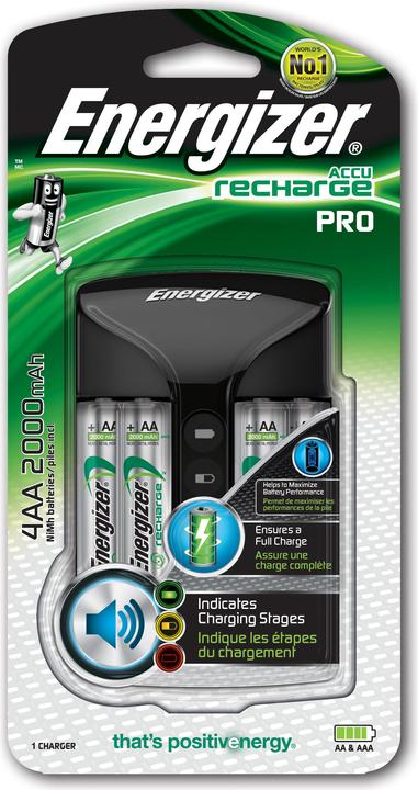 Image du produit Energizer Recharge Pro (4 pcs, AA, 2000 mAh, Piles rechargeables + chargeur)