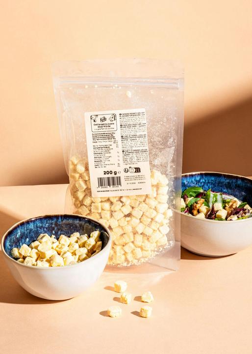 Actual product image KoRo Freeze-dried cheese cubes, made from mature Gouda cheese (200 g)