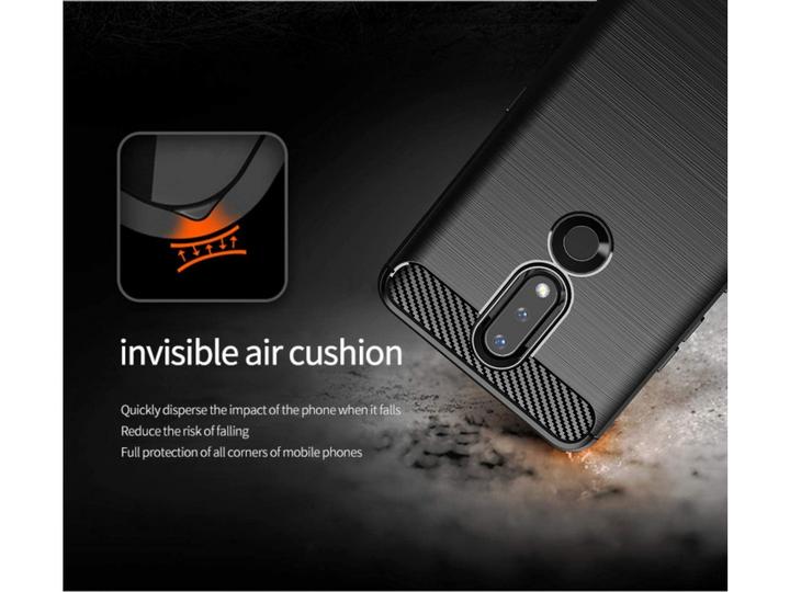 Actual product image Screenguard Nokia 2.4 Cover Carbon Brushed Soft TPU (Nokia 2.4)