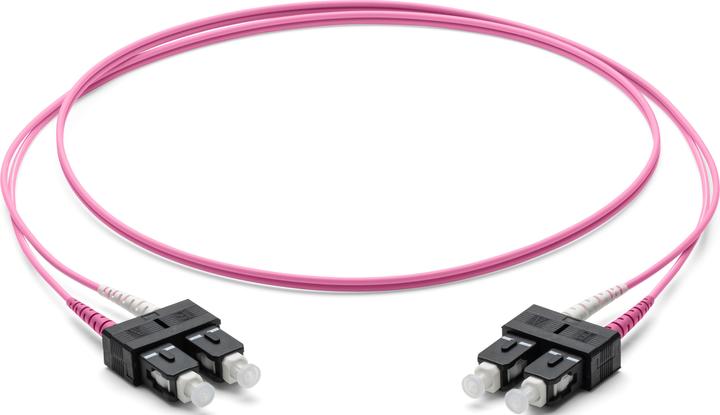 Produktbild Corning Glasfaser Patchkabel 2x 2.0 mm - Multimode Duplex: SC PC Duplex auf SC PC Duplex, 2m (Violet (CAT7, 2 m)