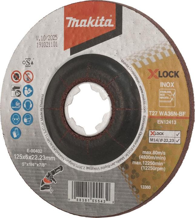 Actual product image Makita Grinding wheel 125x6mm INOX (A36N)