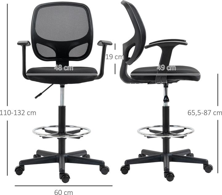 Image du produit Vinsetto Chaise de bureau avec repose-pieds