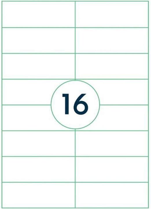 Produktbild Rillprint Universal-Etiketten, 105 x 37 mm, weiss selbstklebend, FSC-zertifiziert, für Inkjet-, Laser-