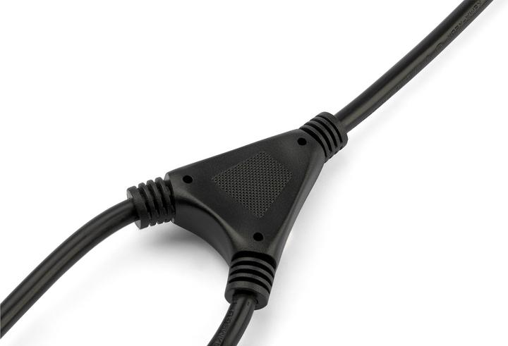 Image du produit StarTech Câble d'alimentation C13 de 2m - Schuko CEE7 vers 2x C13 - Câble d'alimentation Y - Câble pour (2 m)