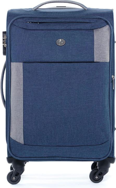 Actual product image Fergé Light Blue and Grey Set of 3 (110 l, Hand luggage (up to 50 litres), L (90 - 115l), XL (from 140l))