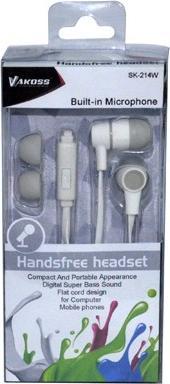 Actual product image Vakoss SK-214W Headphones & Headset Wired In Ear Call/Music White (Cable)