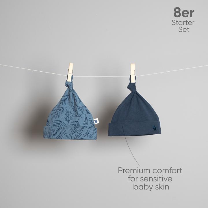 Image du produit TotsTale Premium 8-tlg. Newborn Starter-Set – Babykleidung aus Bio-Baumwolle – Geschenk zur Geburt (50, 56, 62, 68)