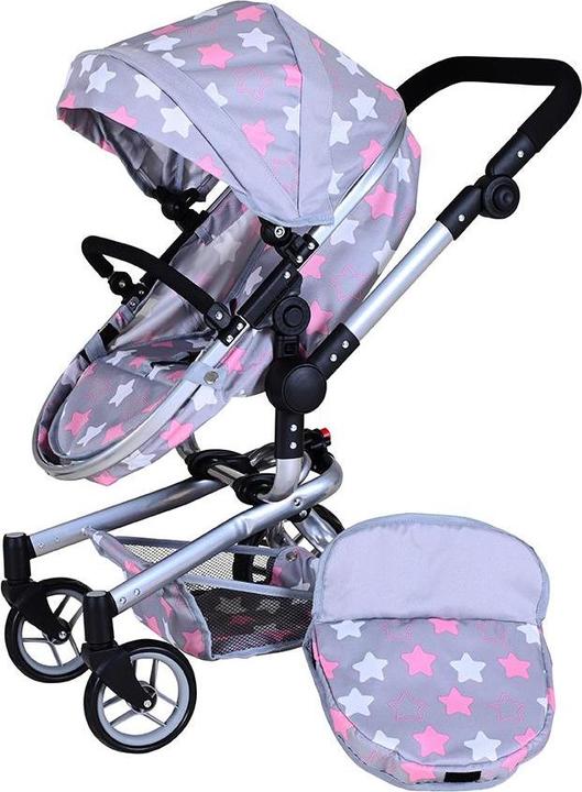 Actual product image Knorrtoys Puppenwagen Boonk - "star grey pink"