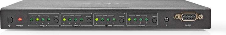 Produktbild Nedis HDMI ™ Matrix Switch | 4x 4-Port port(s) | DC Power / 1x RS232 / 4x HDMI™ Eingang | 4x HDMI™ A