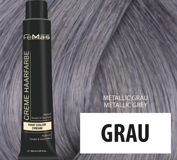 Produktbild FemMas Grau) Haarfarbe Metallıc 100ml (Grau)