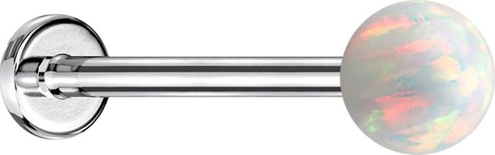Immagine prodotto Star Piercing Micro Labret argento con sfera Opal white (senza ottone, Acciaio chirurgico 316L)