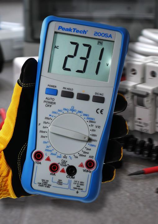 Image du produit Peaktech P 2005 A Multimètre numérique (CAT III 1000V, CAT IV 600V)