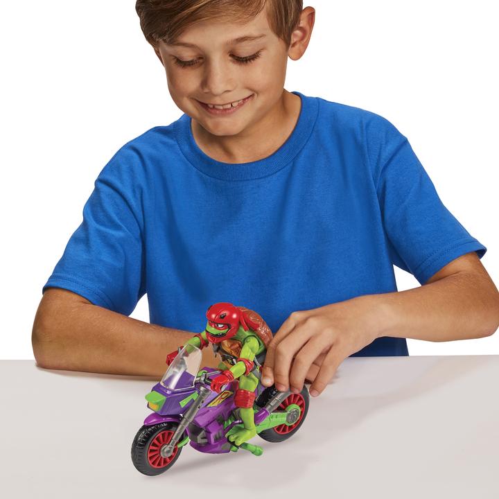 Actual product image Playmates Tales of Teenage Mutant Ninja Turtles: Purple Dragon Cycle with Raphael