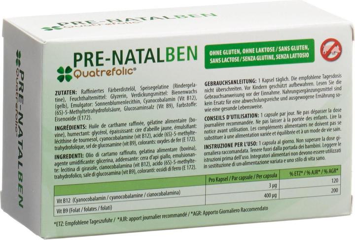 Produktbild Natalben PreNatalben Quatrefolic (84 Stück, Kapseln, 65 g)
