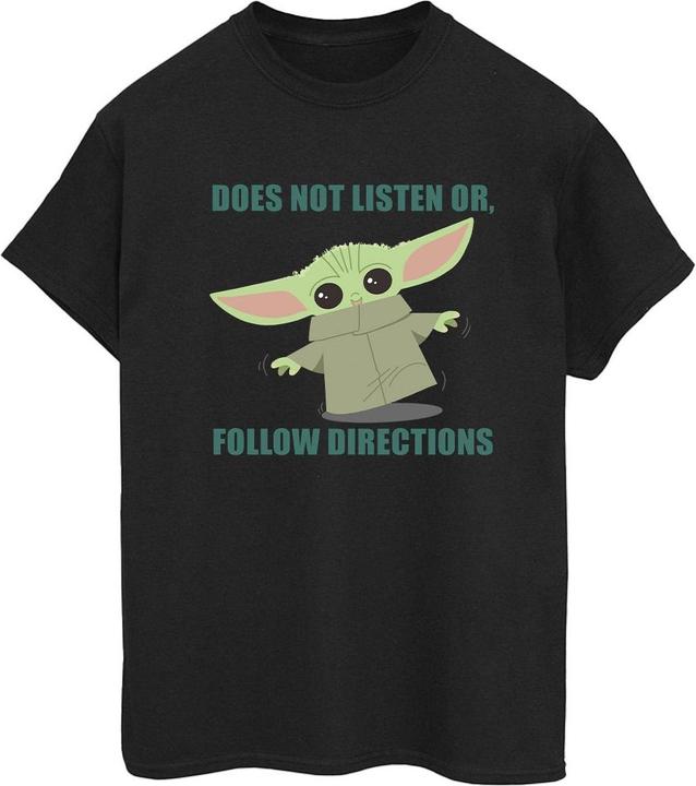 Immagine prodotto Star Wars The Mandalorian Grogu Does Not Listen Maglietta Ampia Donna (M)