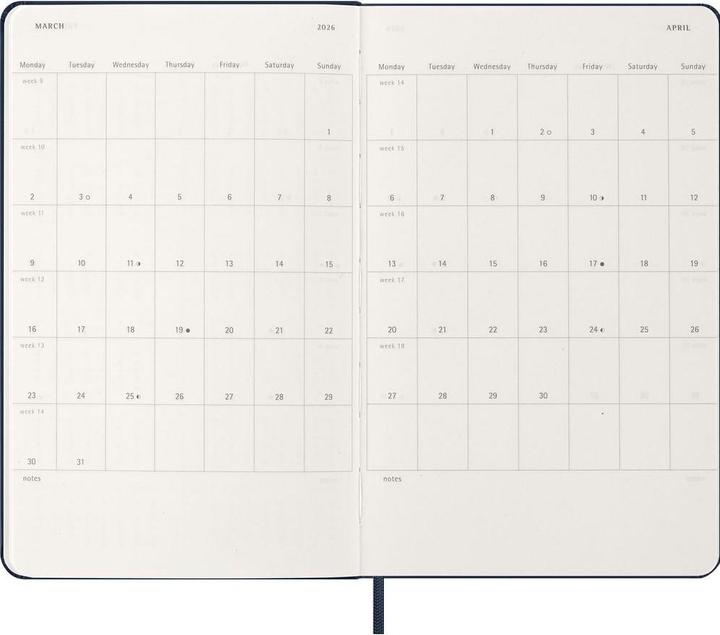 Produktbild Moleskine Geschäftsagenda Weekly (13 x 21 cm, Englisch)