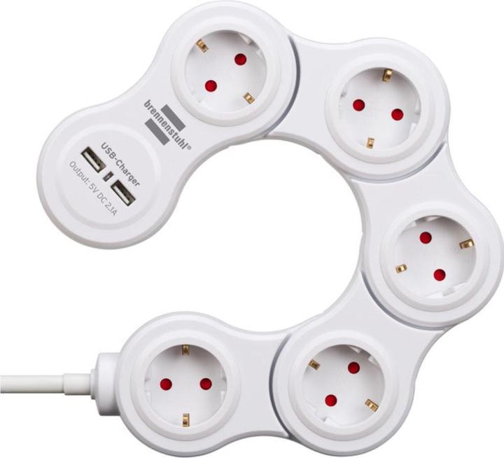 Produktbild Brennenstuhl Vario Power (7 x, USB-A, CEE 7/3, 1.40 m)