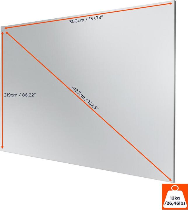 Actual product image Celexon Expert PureWhite - Screen - suitable for wall mounting - 413 cm (163") (162.60", 16:10)