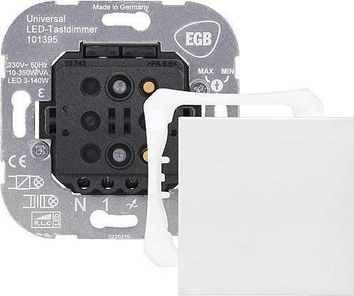 Image du produit EGB 5592e6000e Variateur tactile avec cadre de maintien et bascule 55 RAL9010 Puissance LED 3140WPower