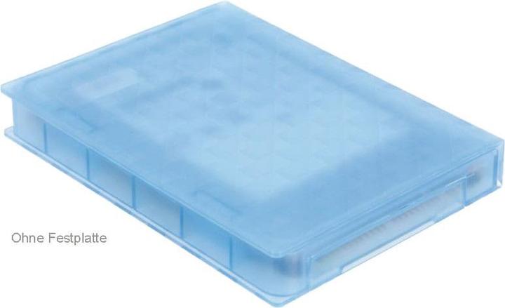 Produktbild LogiLink HDD-Box für externe 2.5" Festplatten, blau Schutzbox, trop- und wasserrestistent, verschliessbar